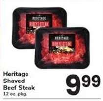 Heritage Shaved Beef Steak