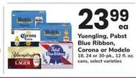 Yuengling, Pabst Blue Ribbon, Corona or Modelo