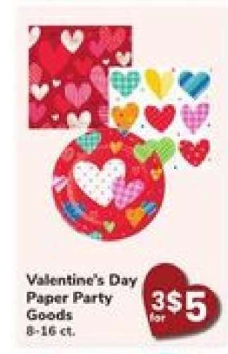 Valentine's Day Paper Party Goods
