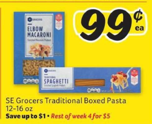 SE Grocers Traditional Boxed Pasta