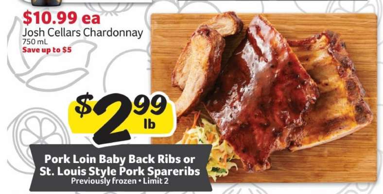 Pork Loin Baby Back Ribs or St. Louis Style Pork Spareribs