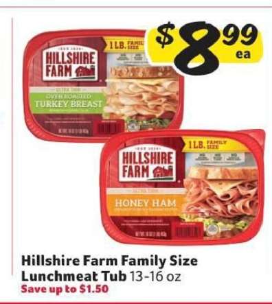 Hillshire Farm Family Size Lunchmeat Tub