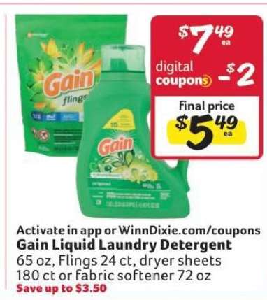 Gain Liquid Laundry Detergent