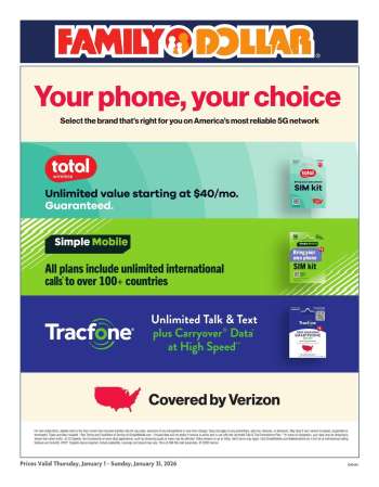 Family Dollar Flyer - 01/01/2026 - 01/31/2026.