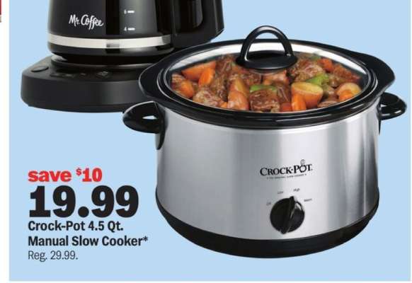 Crock-Pot 4.5 Qt. Manual Slow Cooker