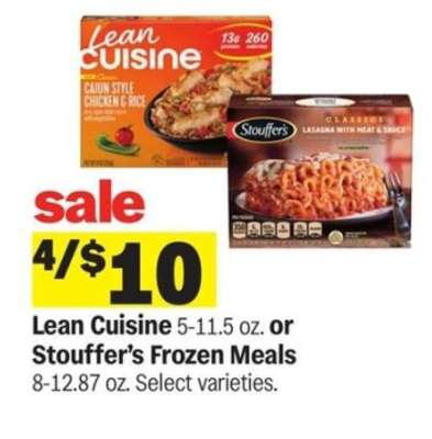 Lean Cuisine or Stouffer’s Frozen Meals