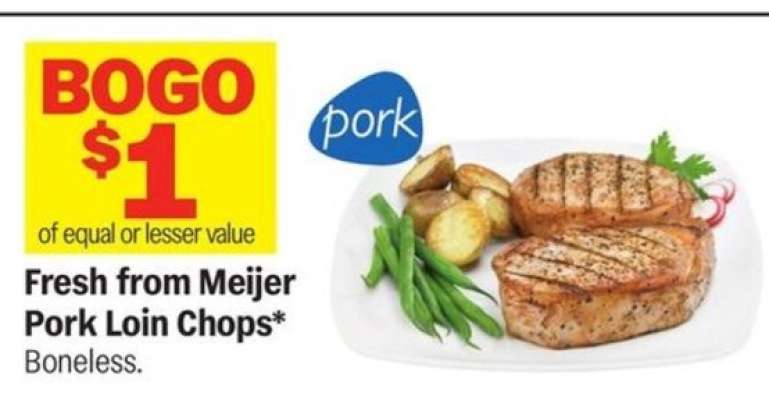 Fresh from Meijer Pork Loin Chops