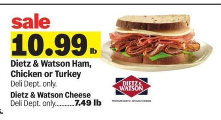 Dietz & Watson Ham, Chicken or Turkey