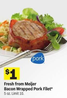 Fresh from Meijer Bacon Wrapped Pork Filet