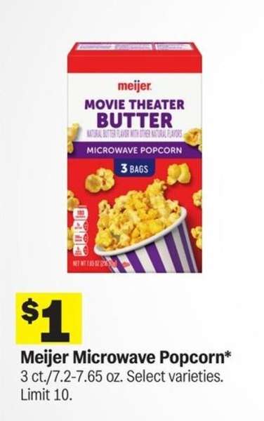 Meijer Microwave Popcorn*