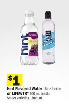 Hint Flavored Water or LIFEWTR