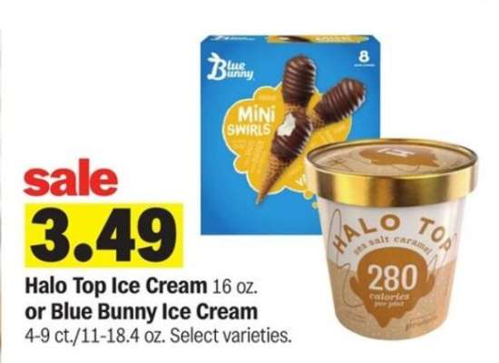 Halo Top Ice Cream or Blue Bunny Ice Cream