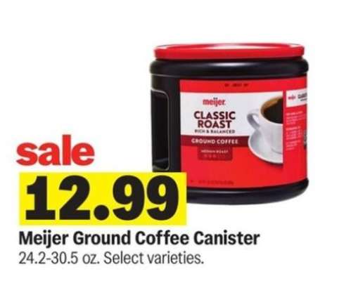 Meijer Ground Coffee Canister