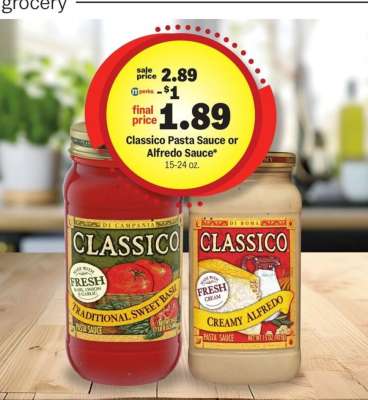 Classico Pasta Sauce or Alfredo Sauce*