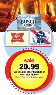 Busch Light, Miller High Life or Pabst Blue Ribbon