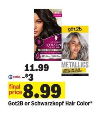 got2b or Schwarzkopf Hair Color