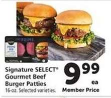 Signature SELECT Gourmet Beef Burger Patties