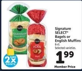 Signature SELECT Bagels or English Muffins