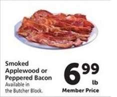Smoked Applewood or Peppered Bacon
