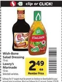 Wish-Bone Salad Dressing / Lawry's Marinade