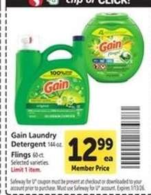 Gain Laundry Detergent