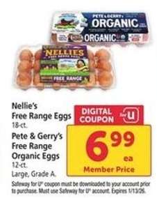 Pete & Gerry’s Free Range Organic Eggs