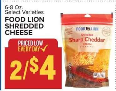 Food Lion Shredded Cheese
