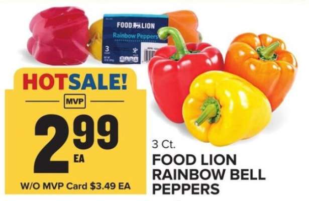 Food Lion Rainbow Bell Peppers