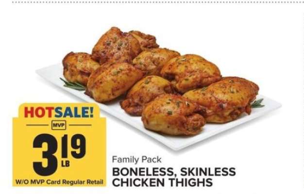 Family Pack Boneless, Skinless Chicken Thighs