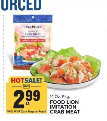 FOOD LION IMITATION CRAB MEAT