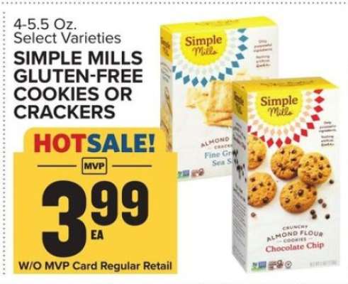 Simple Mills Gluten-Free Cookies or Crackers