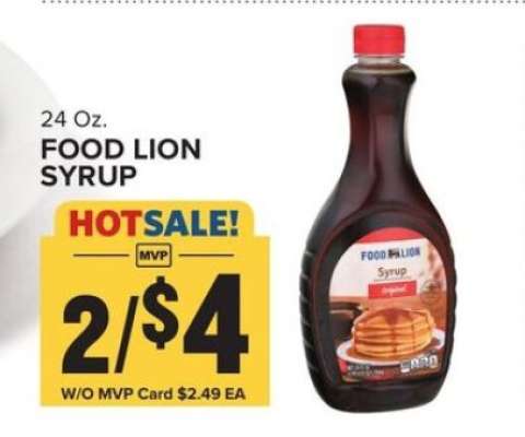 FOOD LION SYRUP