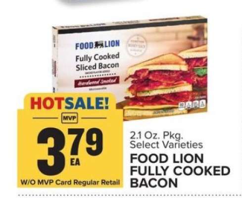 Food Lion Fully Cooked Bacon