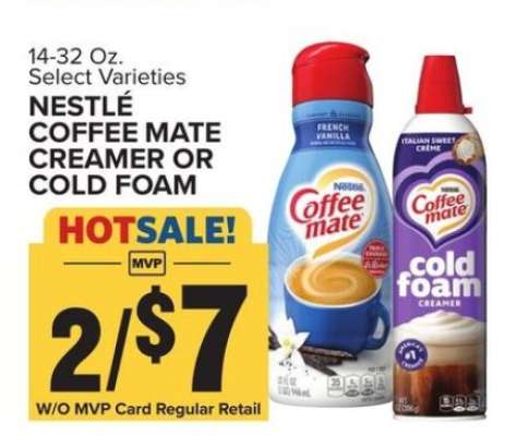 Nestlé Coffee Mate Creamer or Cold Foam
