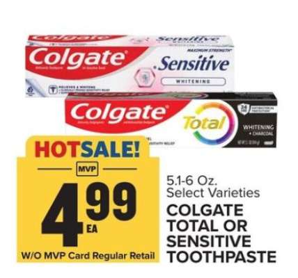 Colgate Total or Sensitive Toothpaste