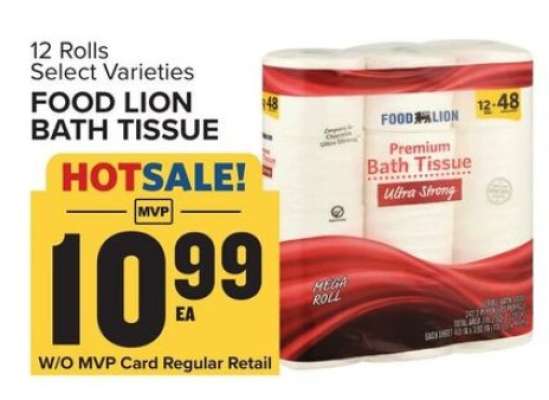 FOOD LION BATH TISSUE