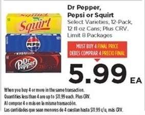 Dr Pepper, Pepsi or Squirt