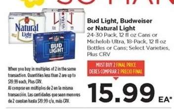 Bud Light, Budweiser or Natural Light