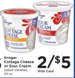 Kroger Cottage Cheese or Sour Cream