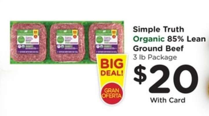 Simple Truth Organic 85% Lean Ground Beef