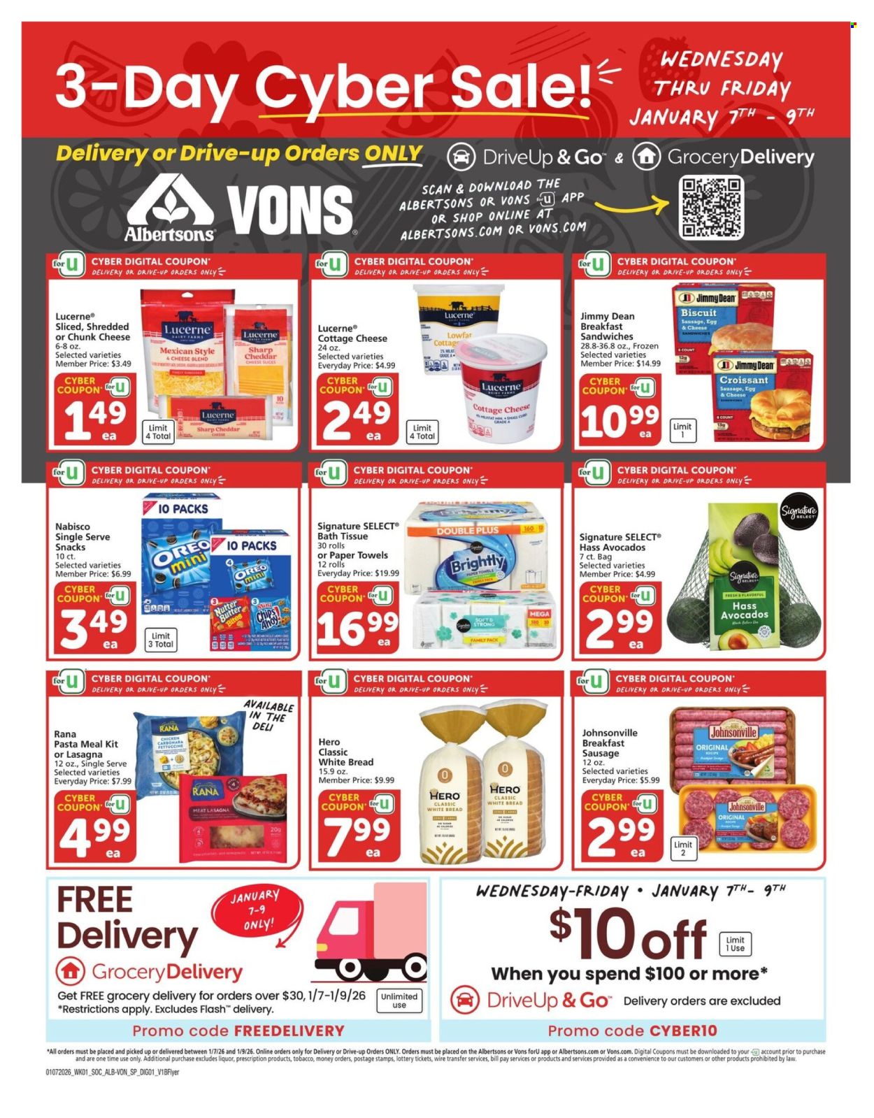 Albertsons ad - 01/07/2026 - 01/09/2026. Page 1