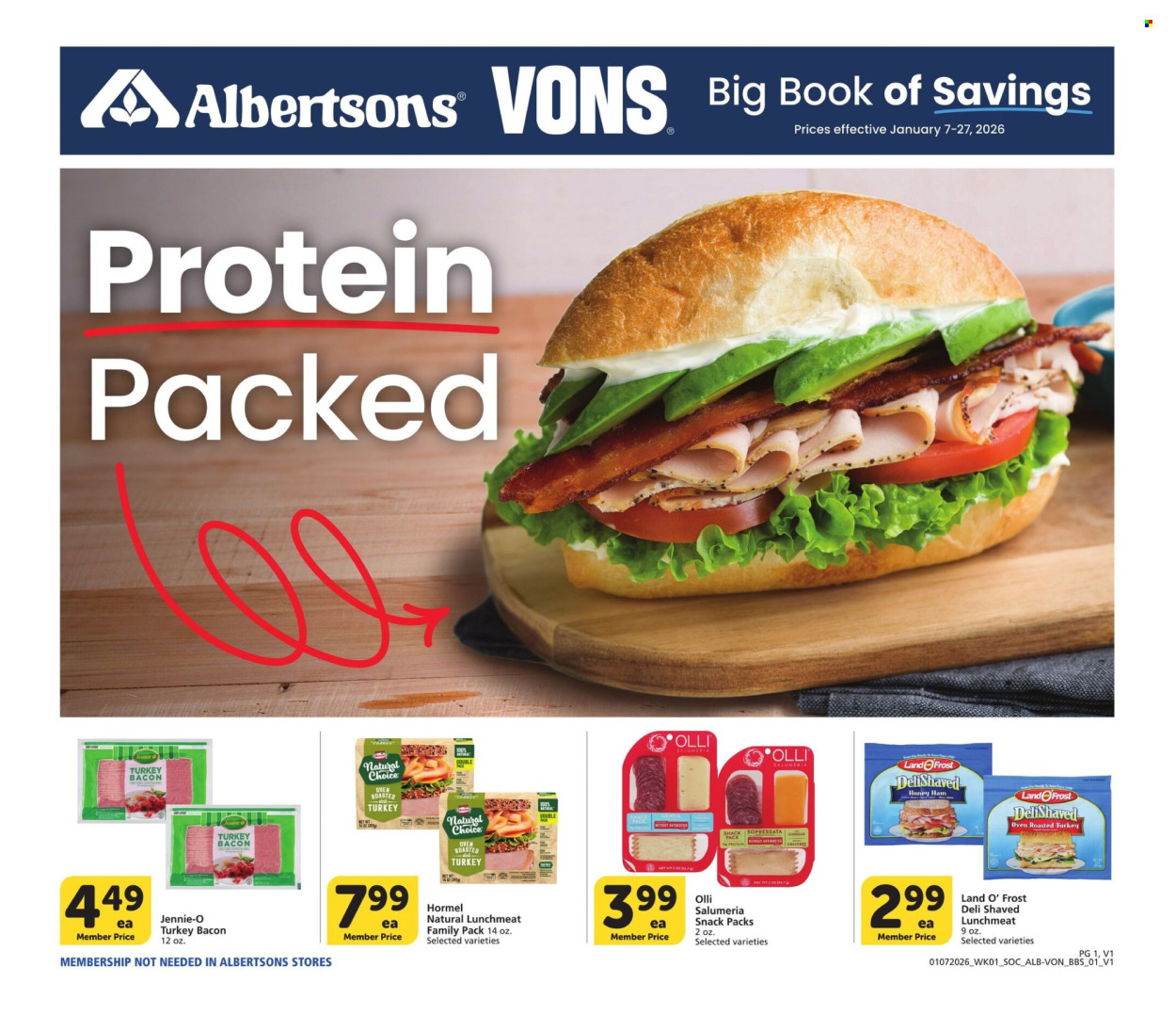 Albertsons ad - 01/07/2026 - 01/27/2026. Page 1