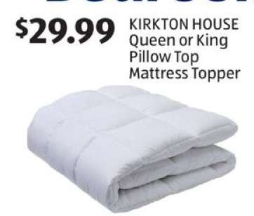 KIRKTON HOUSE Queen or King Pillow Top Mattress Topper
