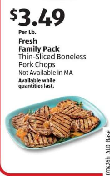 Fresh Family Pack Thin-Sliced Boneless Pork Chops
