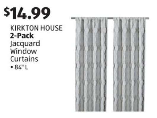 KIRKTON HOUSE 2-Pack Jacquard Window Curtains
