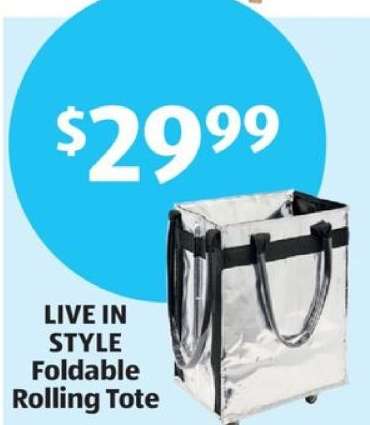 LIVE IN STYLE Foldable Rolling Tote