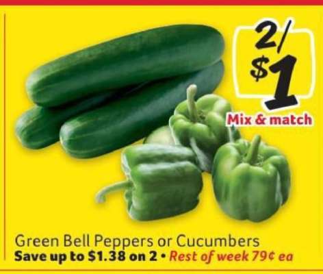 Green Bell Peppers or Cucumbers