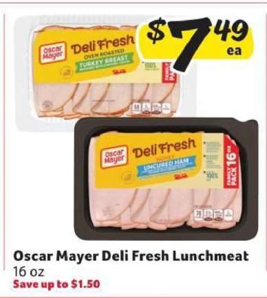 Oscar Mayer Deli Fresh Lunchmeat