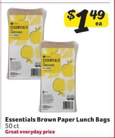 Essentials Brown Paper Lunch Bags