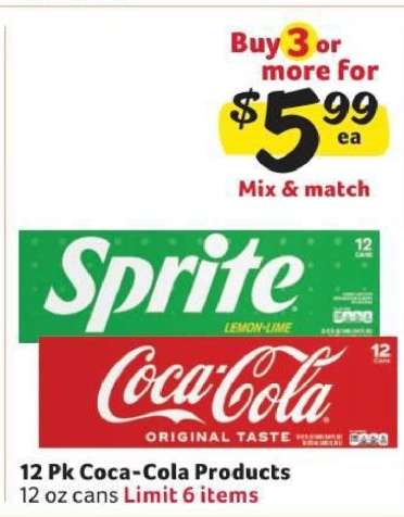 12 Pk Coca-Cola Products